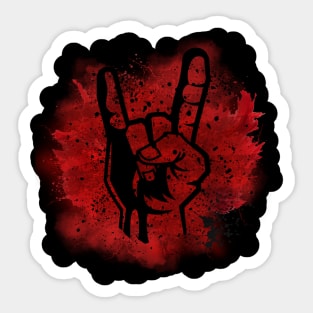 Horns up Sticker